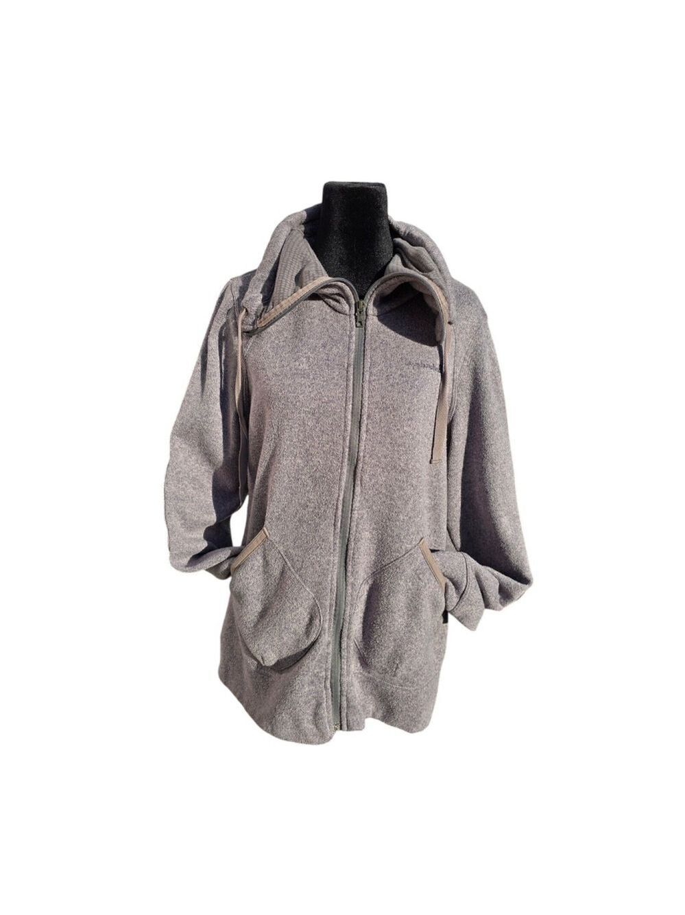 Avalanche Outdoor Women's Size Large Sweater Jacket Light Gray High Collar